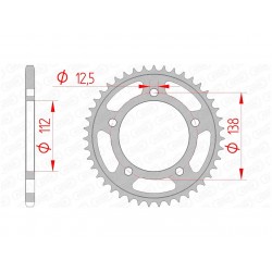 1074377002 - 10627-39 : AFAM 39 teeth sprocket Honda X-ADV 750