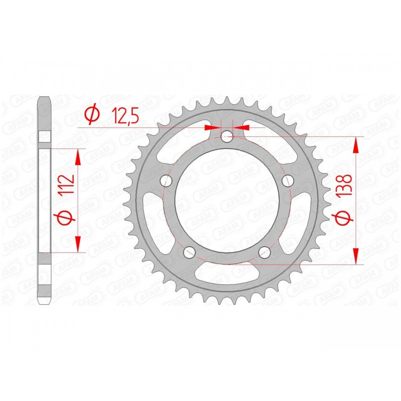 1074377002 - 10627-39 : AFAM 39 teeth sprocket Honda X-ADV 750