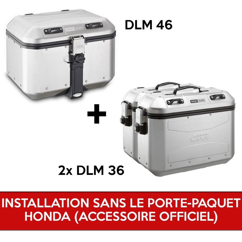 gividolomitipack2 : Pack Givi Dolomiti pour X-ADV SANS porte-paquet d'origine Honda X-ADV 750