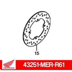 43251-MER-R61 : Disque de frein arrière Honda Honda X-ADV 750