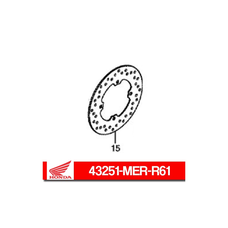 43251-MER-R61 : Disque de frein arrière Honda Honda X-ADV 750