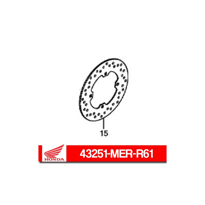 43251-MER-R61 : Hintere Bremsscheibe Honda Honda X-ADV 750