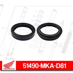 51490-MKA-D81 : Honda fork oil seal Honda X-ADV 750