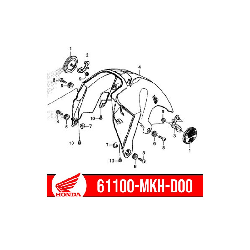 61100-MKH-D00 : Genuine front fender inner part Honda X-ADV 750 61100-MKH-D00 : Genuine front fender inner part Honda X-ADV 750