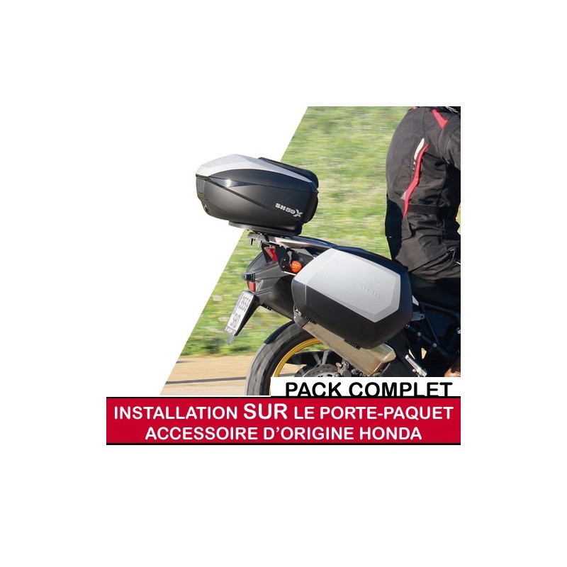 shadfullpack3 : Pack premium top case/valises Shad pour X-ADV AVEC porte-paquet d'origine Honda X-ADV 750