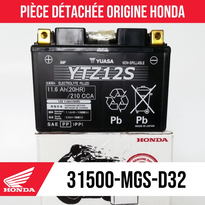 31500-MGS-D32 : Batterie d'Origine Honda YTZ12S Honda X-ADV 750