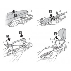 H0XD71RV : Shad passenger backrest Honda X-ADV 750