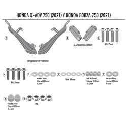 SR1188 : Supporto completo per bauletto Givi 2021 Honda X-ADV 750