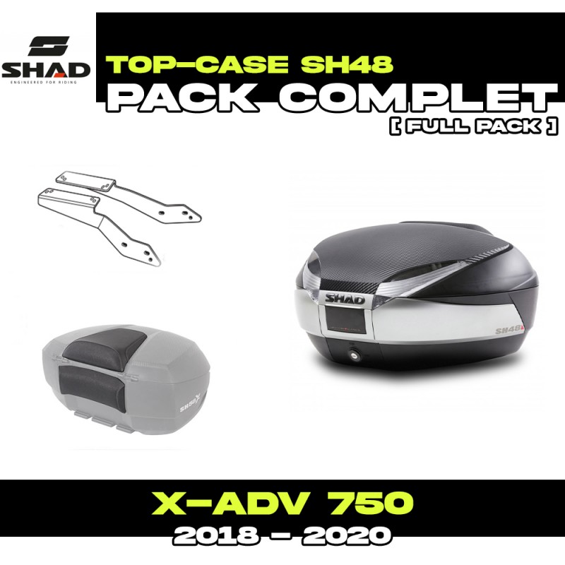 PACK-H0XD77ST-SH48T + D1B48E06 : Kit Bauletto Shad SH48 titanium senza portapacchi OEM Honda X-ADV 750 PACK-H0XD77ST-SH48T + D1B48E06 : Kit Bauletto Shad SH48 titanium senza portapacchi OEM Honda X-ADV 750