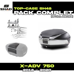 PACK-H0XV77ST-SH48T + D1B48E06 : Shad SH48 Titanium Top Box Kit with OEM Rack Honda X-ADV 750