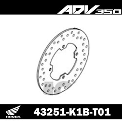 43251-K1B-T01 : Disque de frein arrière Honda ADV 350 Honda X-ADV 750