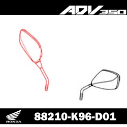 88210-K96-D01 : Honda Right Side Mirror ADV 350 Honda X-ADV 750