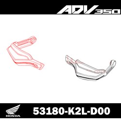 53180-K2L-D00 + 90112-MGS-D30 : Protège-main droit ADV 350 Honda X-ADV 750