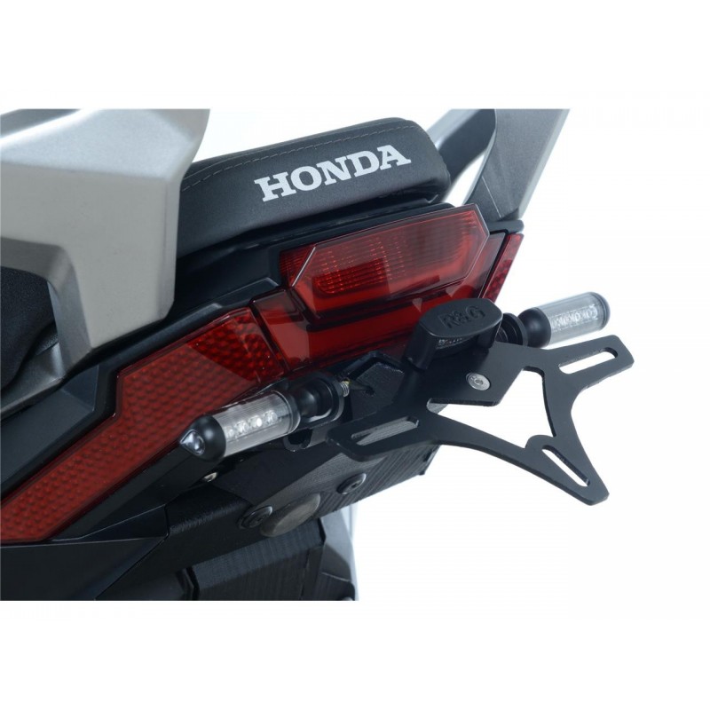 SRKQUB Moto CNC Supports De Plaque D'Immatriculation pour Honda X-ADV750 XADV750 XADV 750 2019 2020 2021 2022 Support de Montage Arrière TéLescopique RéGlable Alliage Daluminium Accessoires 