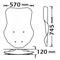 SC4517 : Isotta High Windshield Honda X-ADV 750
