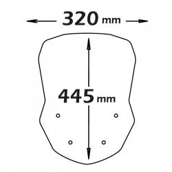 SC4514 : 2017 Isotta Sport Windshield Honda X-ADV 750