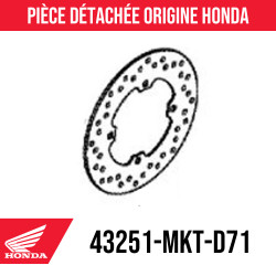 43251-MKT-D71 : Disco freno posteriore Honda 2025 Honda X-ADV 750