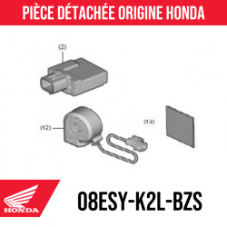08ESY-K2L-BZS : Kit alarme Honda ADV 350 Honda X-ADV 750