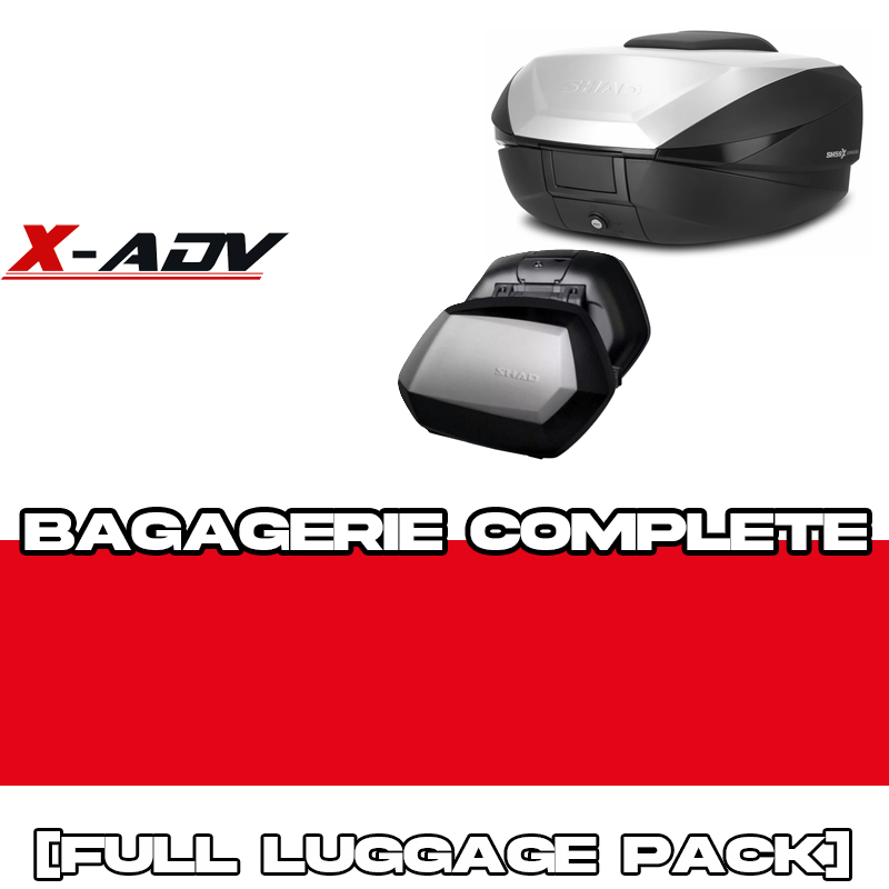 PACK-H0FZ/XD77-D0B59/35200 : Premium-Set Topcase/Koffer Shad für X-ADV OHNE Original-Gepäckträger Honda X-ADV 750