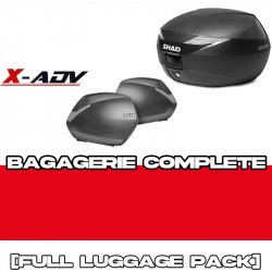 PACK-H0V/D77-D0B36/39106 : Pack top case y maletas Shad para X-ADV CON porta equipaje de origen Honda X-ADV 750