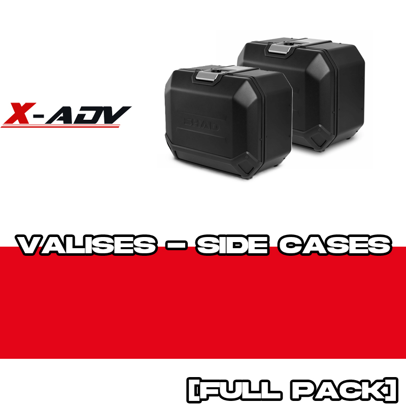 PACK-H0XD714P-TR47100RB/LB : Seitentaschen Set SHAD Terra TR47 Schwarz 2021 Honda X-ADV 750