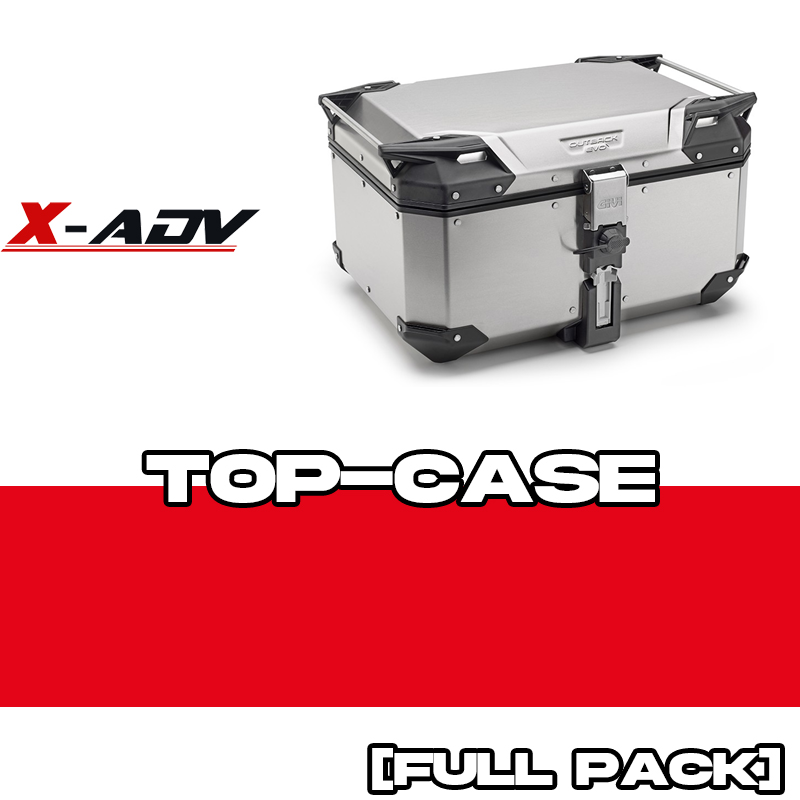 PACK-1156FZ-OBKEV58A : Kit Top-Case GIVI Trekker Outback Evo Smart 58L Alu Honda X-ADV 750