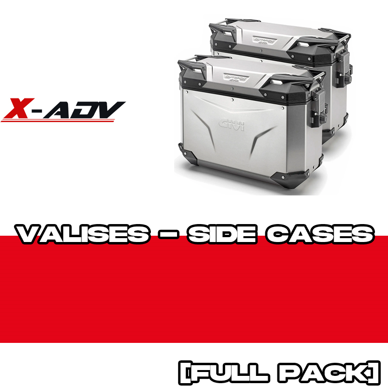 PACK-PLO1188CAM-OBKEV37AL+R : Pack de valises latérales GIVI Trekker Outback Evo Smart 37L Alu Honda X-ADV 750