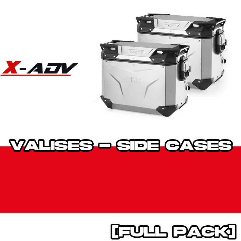 PACK-PLO1188CAM-OBKEV44AL+R : Pack de maletas laterales GIVI Trekker Outback Evo Smart 44L Alu Honda X-ADV 750
