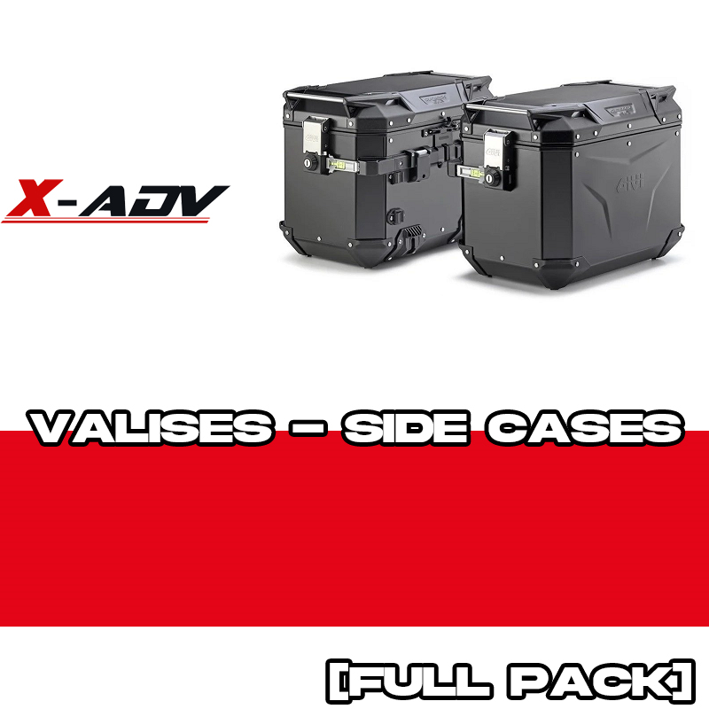 PACK-PLO1188CAM-OBKEV48BL+R : Set di valigie laterali GIVI Trekker Outback Evo Smart 48L Nero Honda X-ADV 750