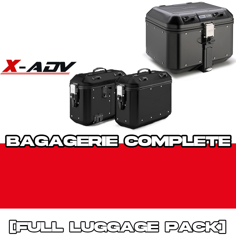 PACK17-DLM46B+36B-SANS : Pack complet Givi Trekker Dolomiti 46+36 Noir Honda X-ADV 750