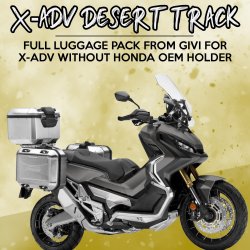 PACK21-DESERTTRACK-SANS : Complete Givi Desert Track Trekker Dolomiti 46+30 Alu 2021 Pack Honda X-ADV 750