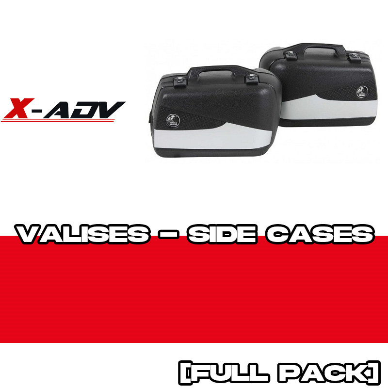 PACK17-JUNIORF30-S : Pack maletas laterales Hepco-Becker Junior Flash 30L Silver Honda X-ADV 750