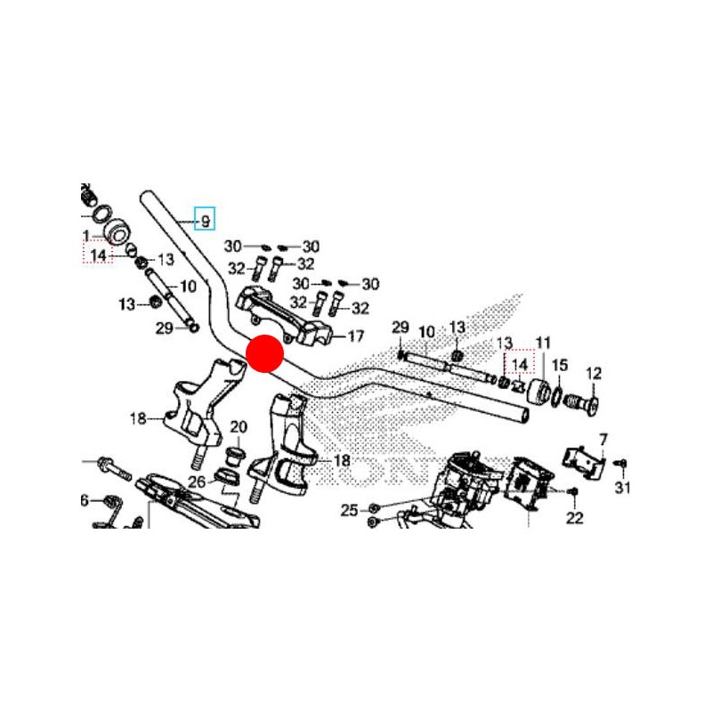 53100-MKH-D00 : Honda OEM Handlebar Honda X-ADV 750