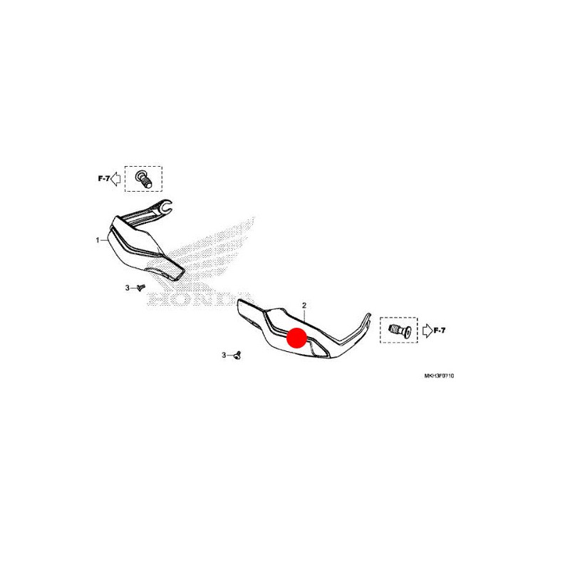 53185-MJP-G60ZB + 90106-MCW-D00 : Honda OEM handguards Honda X-ADV 750