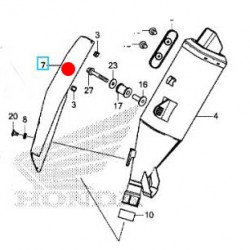 PACK-18342MKHD01 : Honda OEM exhaust shield Honda X-ADV 750