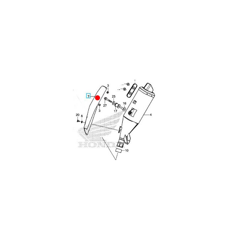 PACK-18342MKHD01 : Scudo di scarico OEM Honda Honda X-ADV 750 PACK-18342MKHD01 : Scudo di scarico OEM Honda Honda X-ADV 750