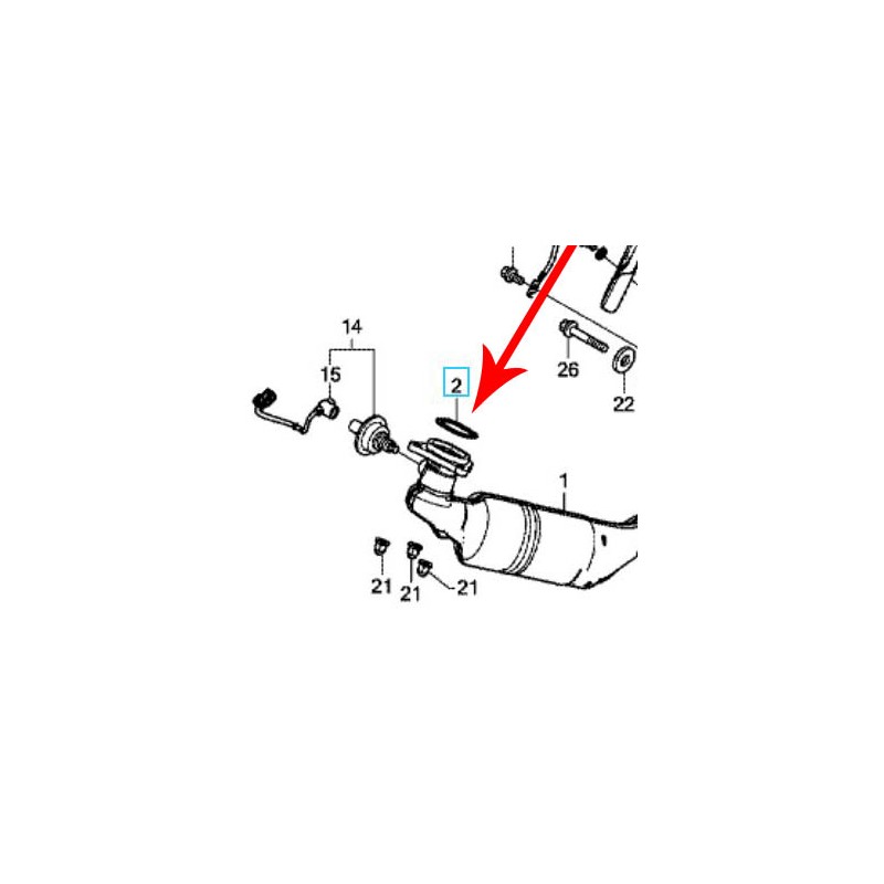 18291-MGS-D31 : Joint de collecteur origine Honda Honda X-ADV 750