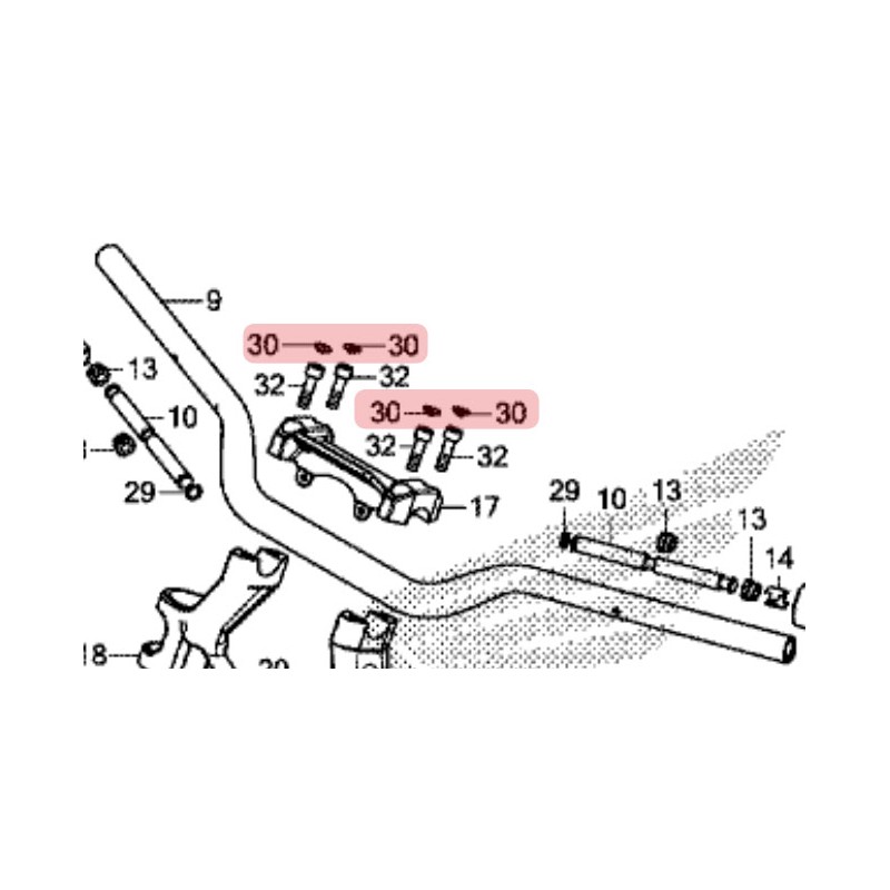 91456-MW3-600 : Chapeau de boulon guidon Honda X-ADV 750